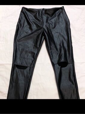 L&B Black Faux Leather Skinny Jeans